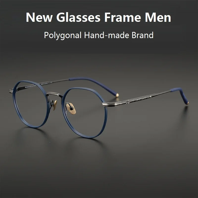 2023 New Italian Handmade Brand Glasses Frame Polygonal Retro Full Frame Men Women Myopia Eyeglasse Prescription Reading Eyewear