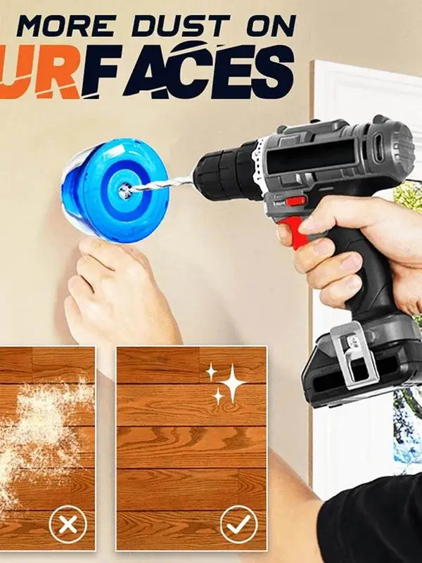 

Чехол для электрической дрели, аксессуар для защиты от пыли, прочный пластиковый инструмент для сбора пыли подходит для нескольких сверл