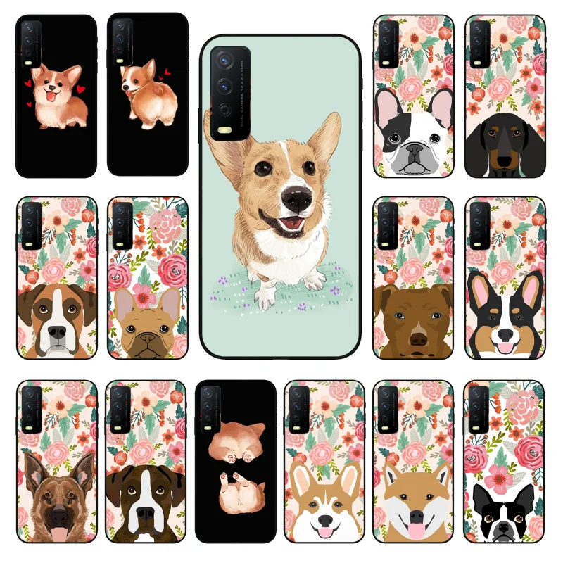 

Dog Dachshund Bulldog Labrador Corgi Phone Case for VIVO Y15s Y20 Y11 Y12 Y17 Y19 Y20S Y31 Y9s Y91 Y21 Y51 Y20i Y93 Y12S Y70