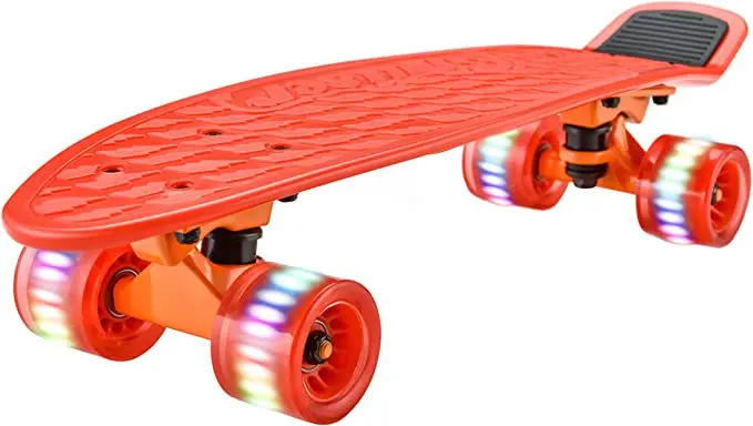 

6'' PP Deck Complete Double Kick Skateboard Mini Cruiser W/ 3.25 Skate tool Grip tape skateboard Longboard bag Roller skates acc