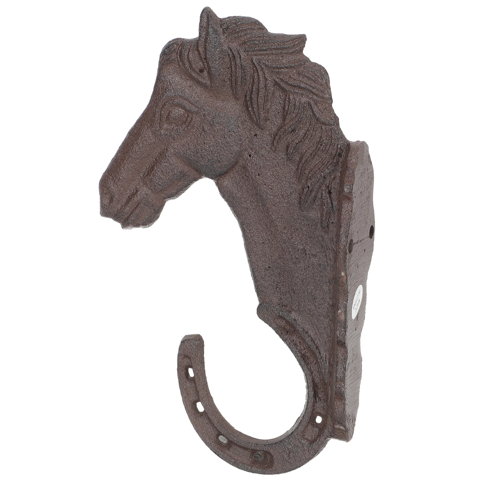 

Wall Hook Hooks Horse Iron Animal Key Cast Decorative Sculpture Thick Door Over Robe Rack Single Head Decorations Coat Hat