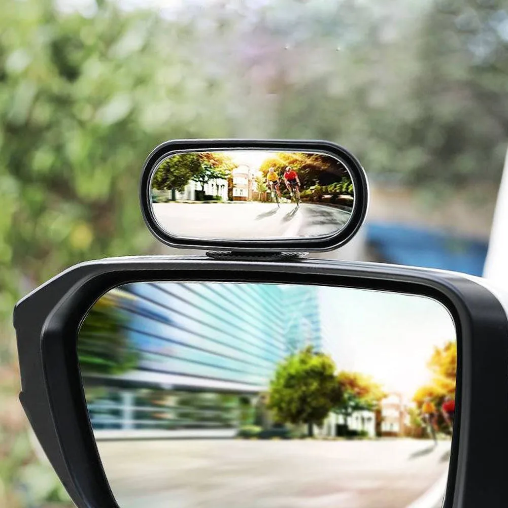 

Car Reverse Parking Auxiliary Self-Adheisve Mirror Wide Angle Blind Spot Mirror 360 Degree Adjustable Universal