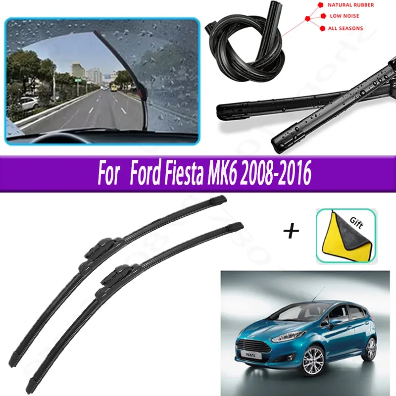 

Щетка стеклоочистителя автомобиля подходит для Ford Fiesta MK6 2008-2016, щетки переднего стеклоочистителя