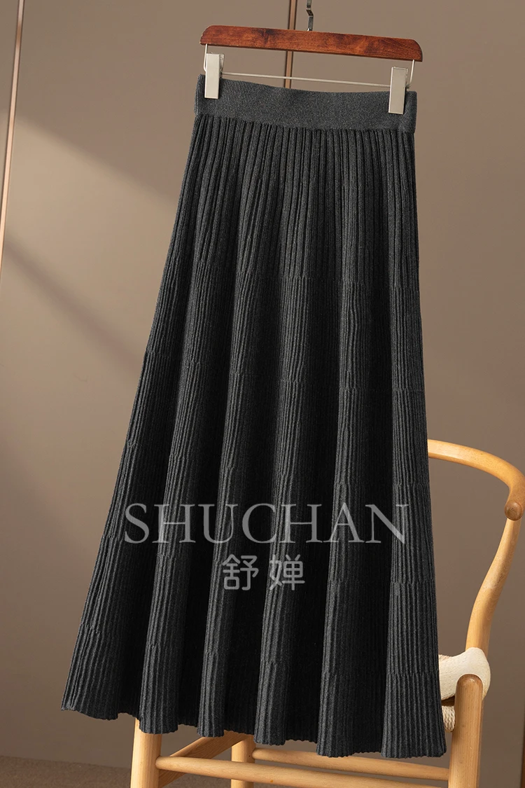 Элегантная вязаная юбка во французском стиле женские юбки Облегающие из смеси