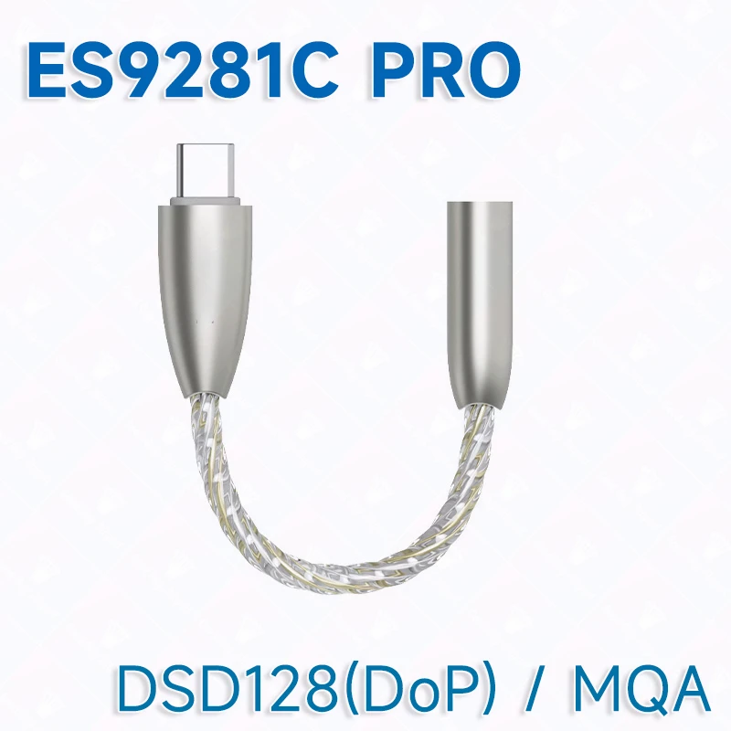 

Портативный DAC USB C Amp MQA усилитель для наушников Audiophiles Amp DAC Dongle 32bit ESS ES9281C PRO DSD128 для Android, Win10