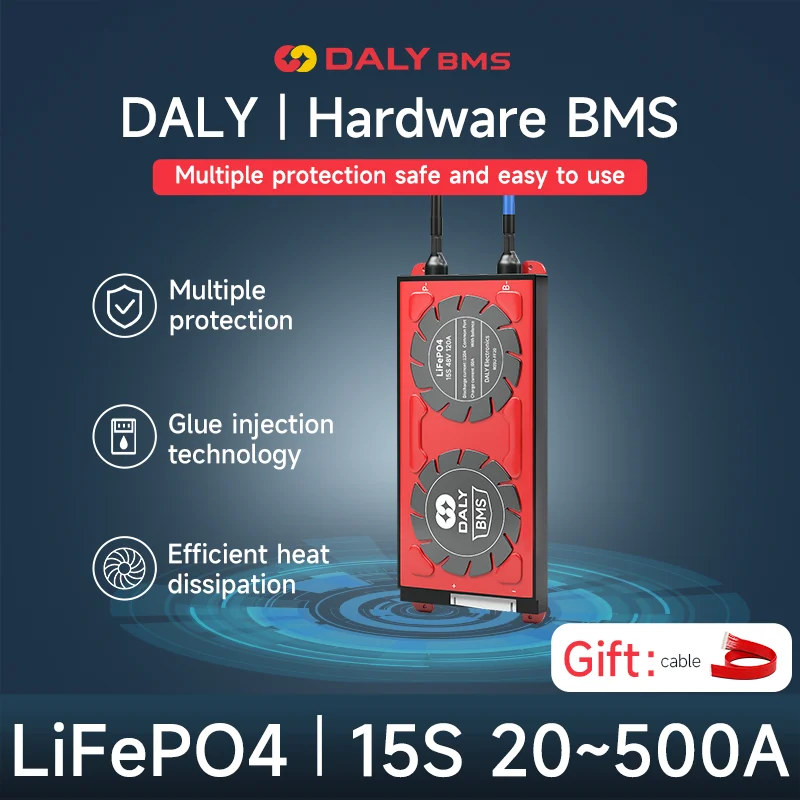 Daly LifePo4 BMS 15S 48V 20A 30A 40A 50A 60A 80A 100A 120A 200A с общим портом для батареи 3,2 V 18650 Daly LifePo4 BMS 15S 48V 20A 30A 40A 50A 60A 80A 100A 120A 200A с общим портом для батареи 3,2 V 18650