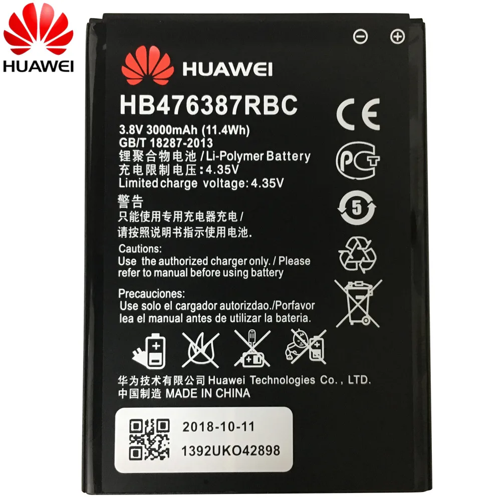 

Оригинальный перезаряжаемый литий-ионный аккумулятор для телефона Huawei HB476387RBC, для Huawei Honor 3X G750 B199, аккумулятор 3000 мАч