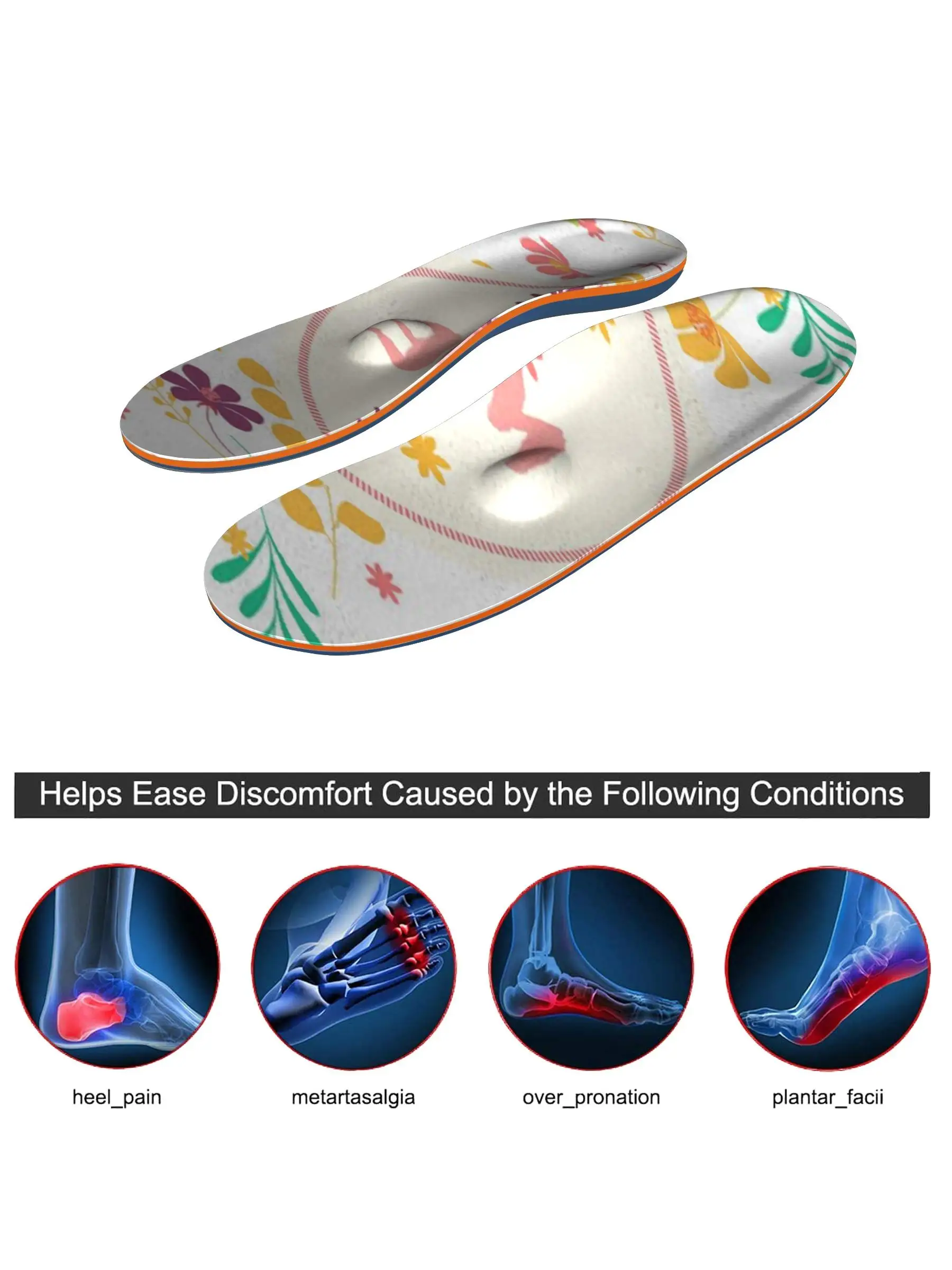Advanced custom flat foot high arch support orthopedic insole new men's and women's sports running insole plantar fasciitis