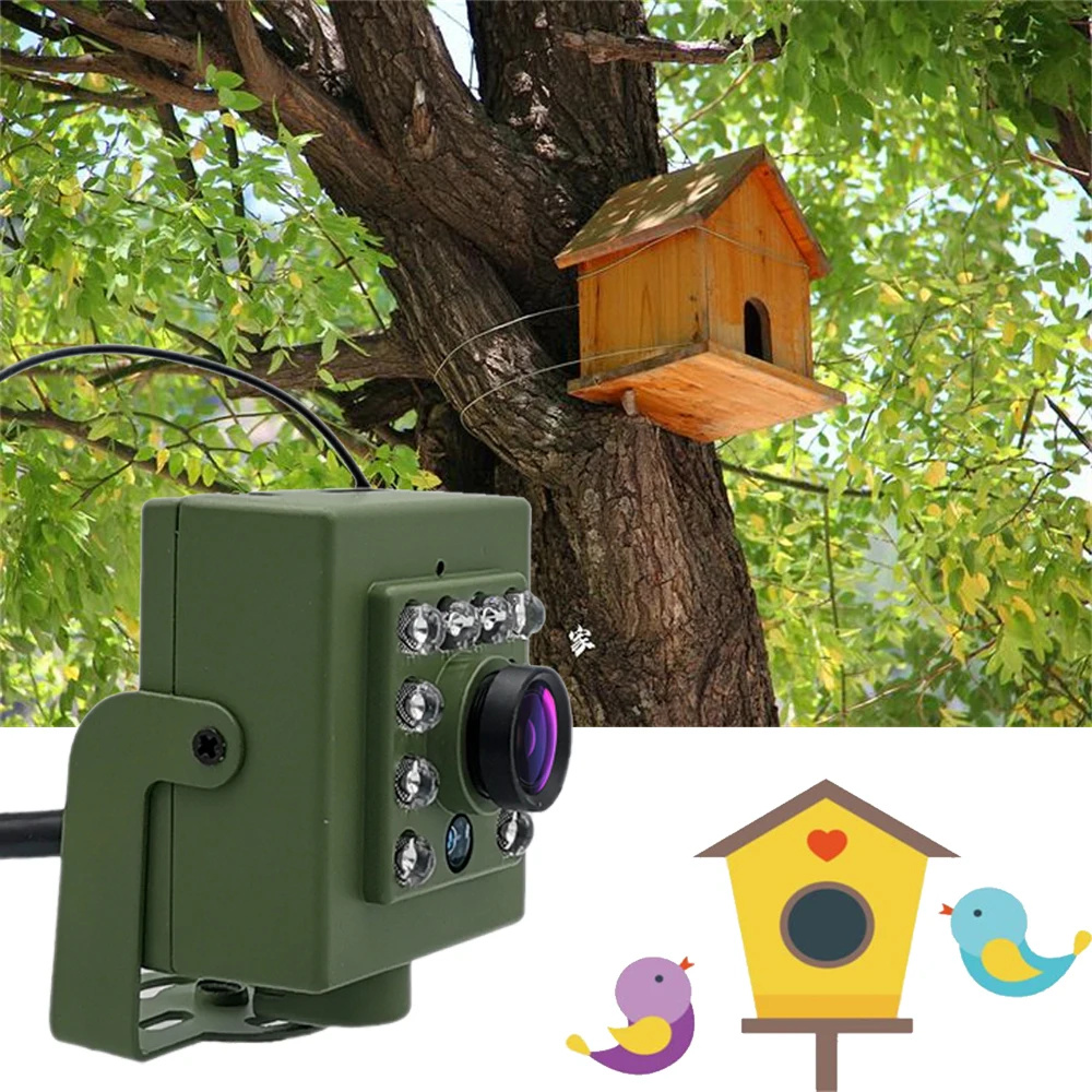 Комплект камеры для наблюдения за птицами Green Wifi RTMP Live Audio 1920P 1080P IR CUT ночное