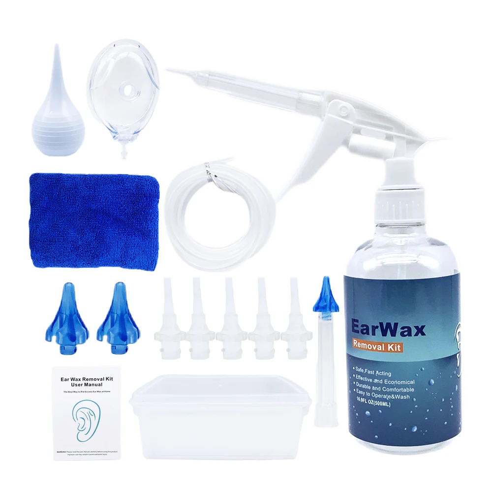 

500mL Ear Cleaning Irrigation Kit Ear Wax Removal Tool Water Washing Syringe Squeeze Ear Cleaner For Adults Kid Earwax Clean