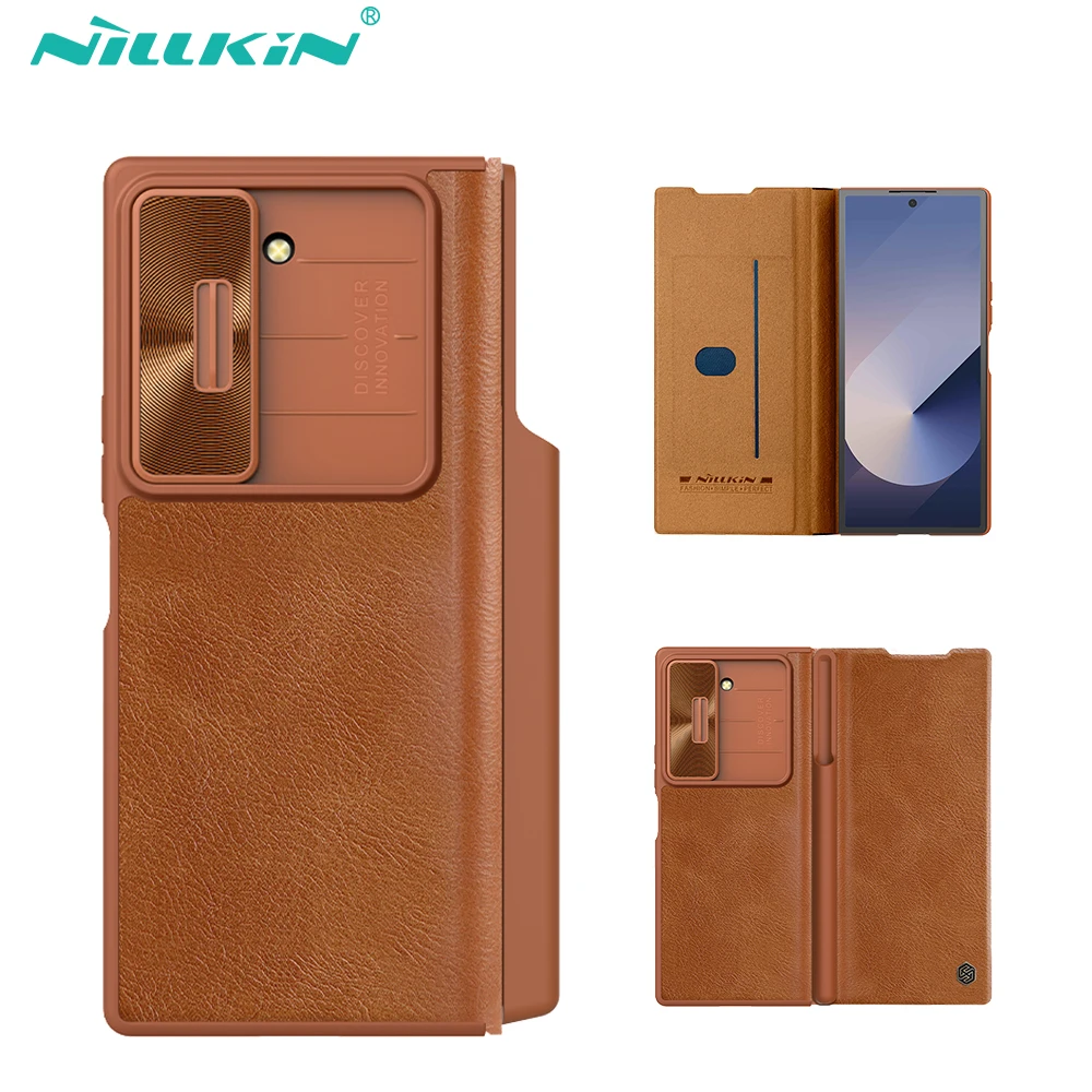 Чехол NILLKIN для Samsung Galaxy Z Fold роскошный кожаный чехол с S-образным слотом 6