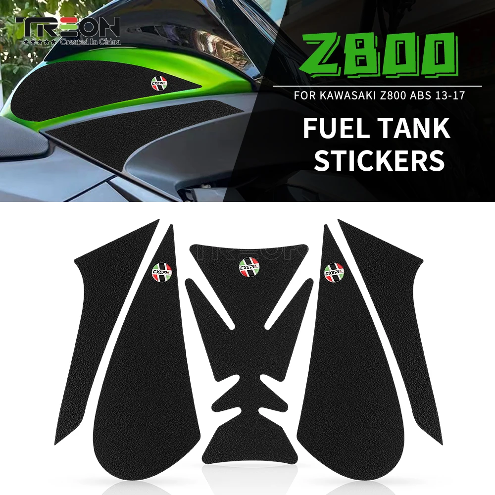

For Kawasaki Z800 Z 800 ABS 2013-2016 2017 Motorcycle Protector Anti slip Fuel Tank Pad tank Side Traction Sticker Decal