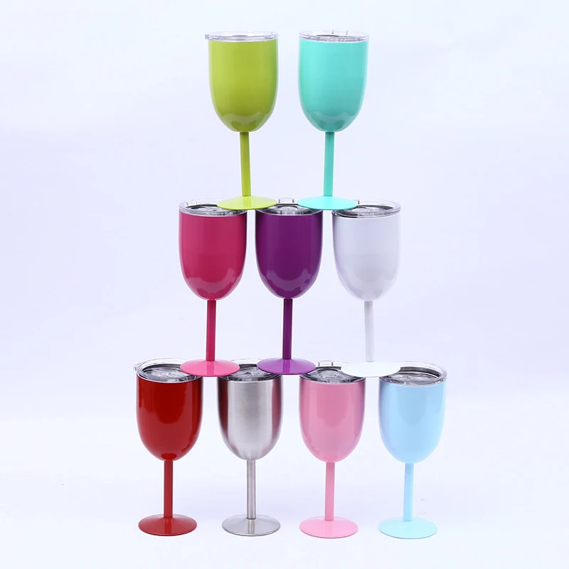 

300ML 304 Stainless Steel Red Wine Goblet Cup Double Layer Thermos Cup For Water Bottle Milk Coffee Mugs Easy Carry Gifts