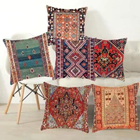 pillowcase cover turkey style persian linen carpet painting cushion cover for sofa bedroom home decor pillow cases 45x45cm