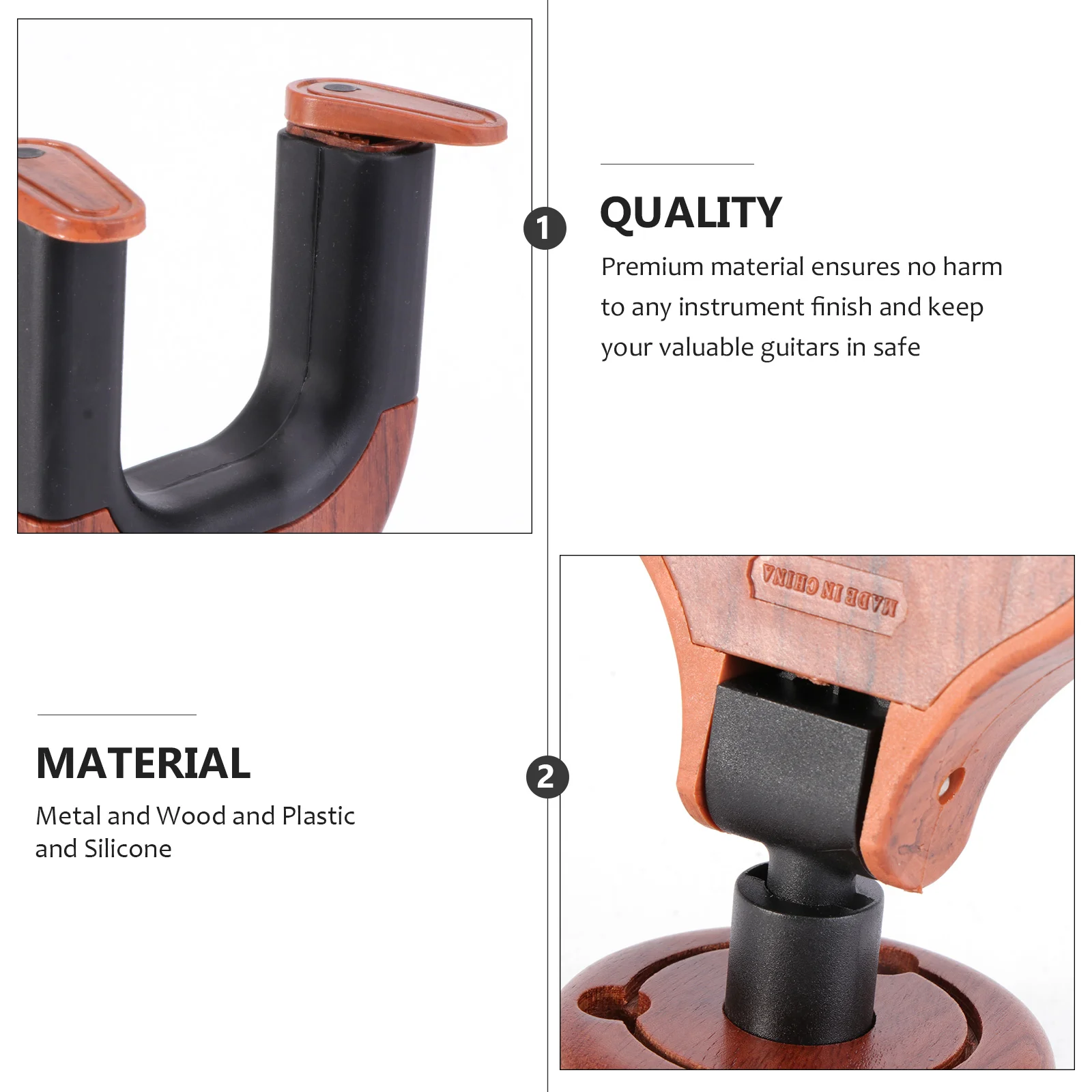 Настенные вешалки для гитары Крючок гитар Крепление крючков Разделенный