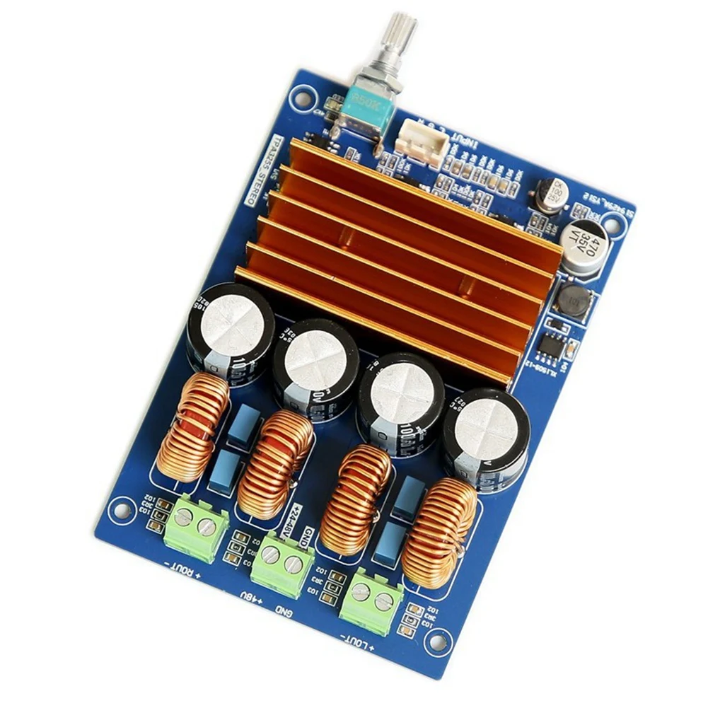 

TPA3255 315 Вт + 315 Вт 4Ω 2,0 плата аудиоусилителя Channel -D 20 Гц-20 кГц 111дб Hi-Fi Цифровой аудиомодуль 24-28 В постоянного тока