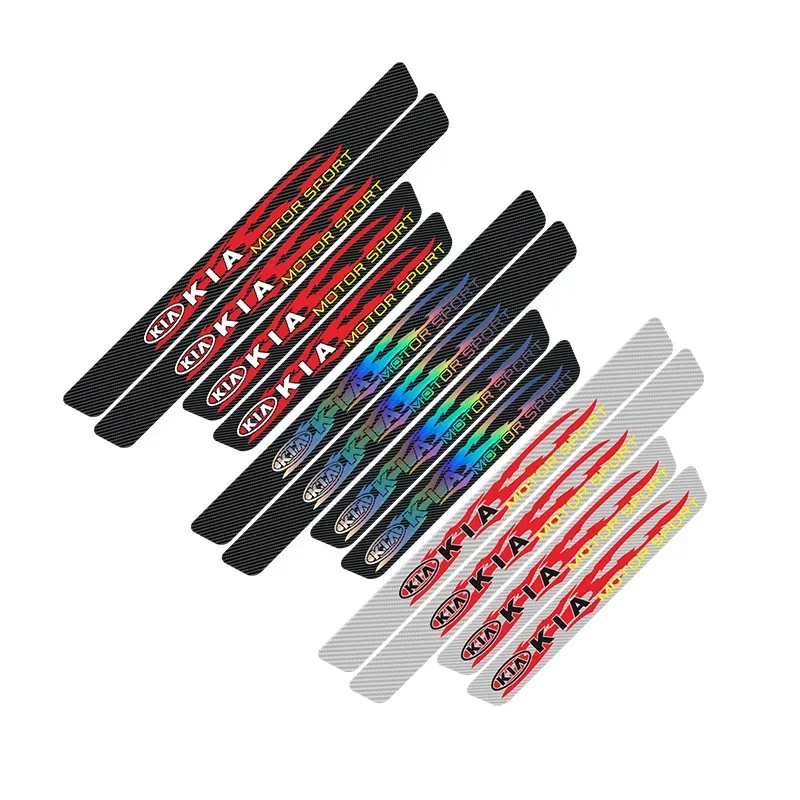 Лазерная защитная наклейка на порог автомобиля для эмблема KIA K2 K3 K5 RIO Seltos Optima Soul