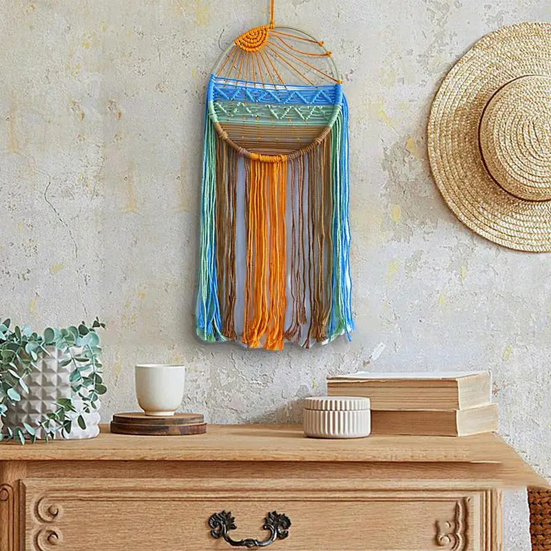 Солнце Настенный Декор Ловец Снов Богемный Гобелен Макраме Украшение Дома