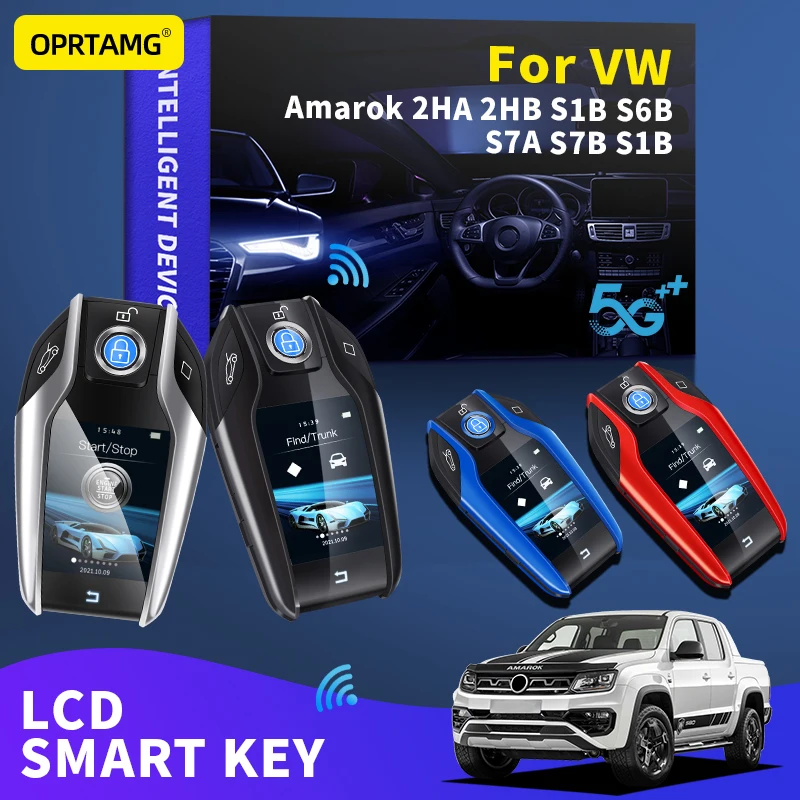 

OPRTAMG Car smart LCD key accessories keychain key case For VW Volkswagen Amarok 2HA 2HB S1B S6B S7A S7B 1994-2010 Accessories