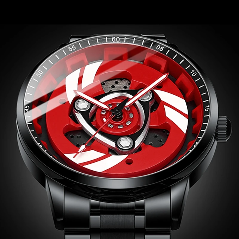 2022 Spinning Motorcycle Engine Clutch Watch New Real 3D Rim Hub Fashion Sport Locomotive Watches For Men Quartz Luxury |