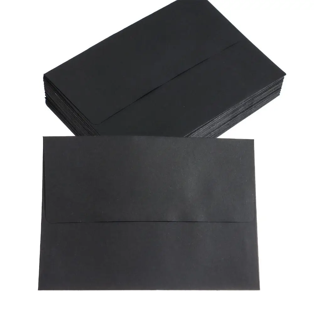 

50 шт. A7 Ретро двухсторонний конверт, конверты для приглашений на окно, подходящий конверт, вечерние подарки, конверты для банкета