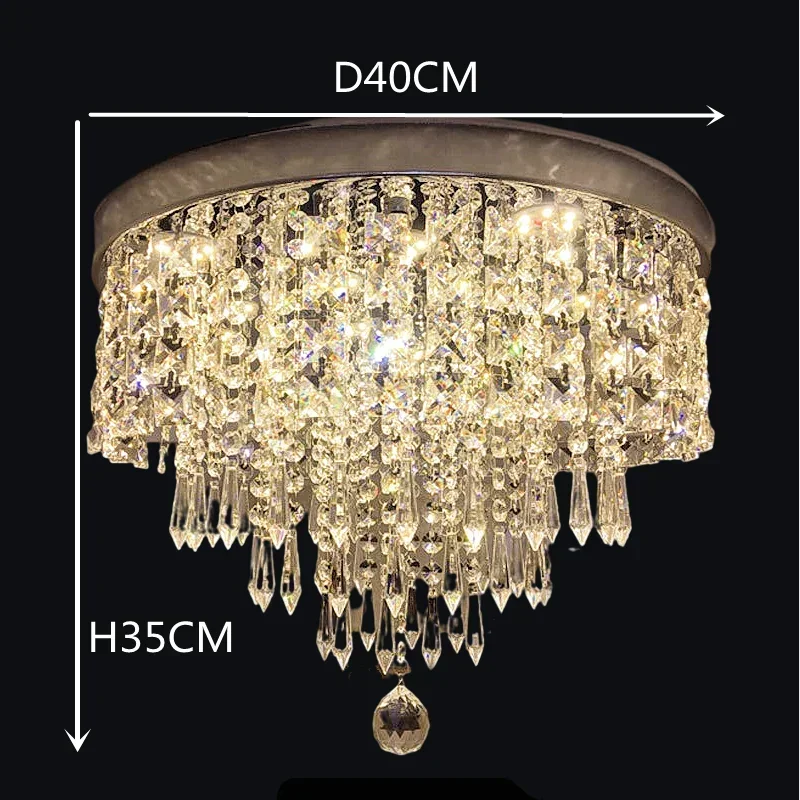 Свет в европейском стиле, хрустальная люстра с блеском для гостиной, спальни, потолочный светильник E27, светильники, домашний декор