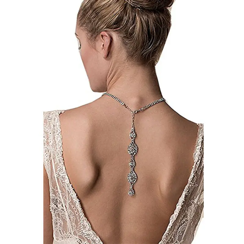 

European and American Fashion Bride Rhinestone Backchain Temperament Personalized Banquet Dress Wedding Accessories Female
