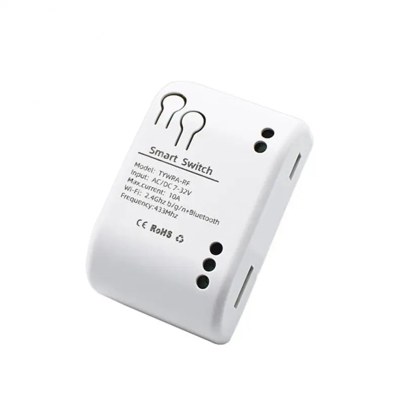 

Tuya Smart 1 Gang Single Relay Module Rf 433mhz Rf Wifi On-off Switch 10a Self-locking Interlock Wireless Remote Control Switch