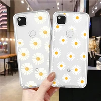 daisy flower coque phone case for google pixel 6 5 5a 5g 3 3xl xl 3a 4 4xl 4a 5g bumper fundas soft silicone back shell cover