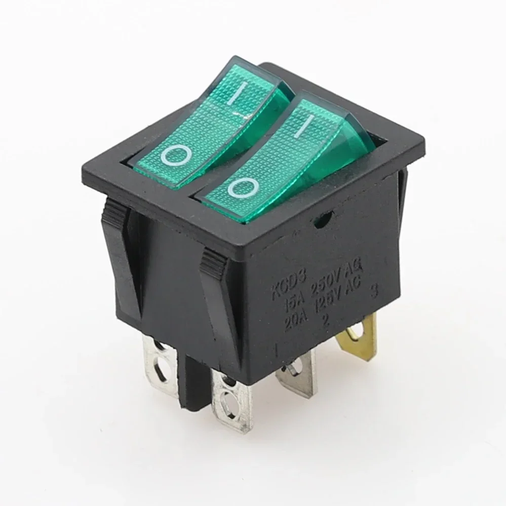 

Водонепроницаемый двухпозиционный переключатель KCD8 зеленый