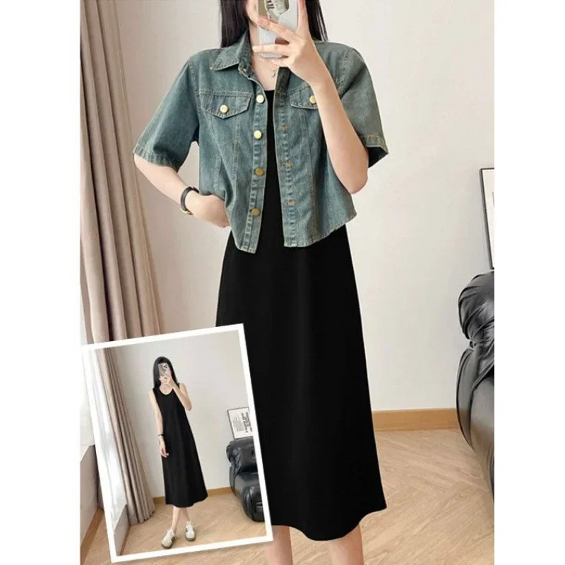 Vintagedenim утягивающий костюм женское летнее длинное платье закрывающее живот