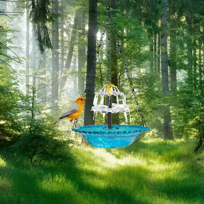 Подвесной солнечный фонтан для ванны птиц уличная чаша воды на солнечной энергии