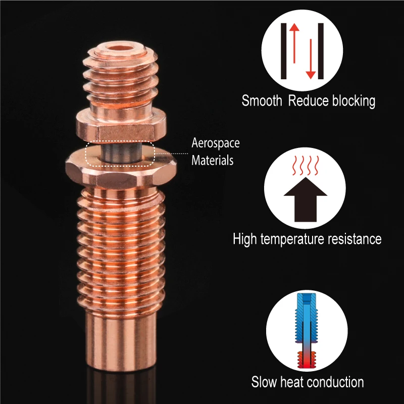 Тепловой разрыв для 1 75 мм NF V6-Zone V2 медные и аэрокосмические материалы сопло