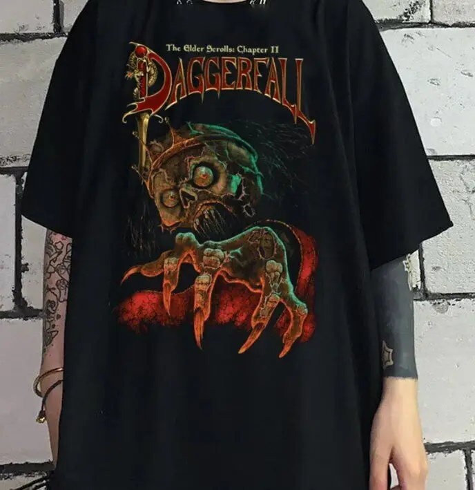 Отличная Эстетическая рубашка vtg с надписью daggerfall