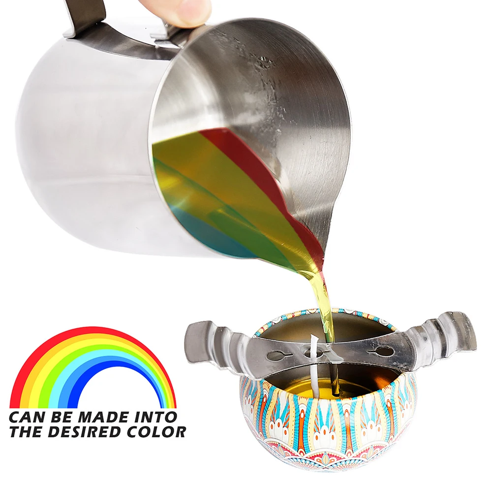 DIY Candle Making Kit With Cotton Core Holder Pouring Pot Wicks Sticker Craft Tools Soy Wax Set Supplies |