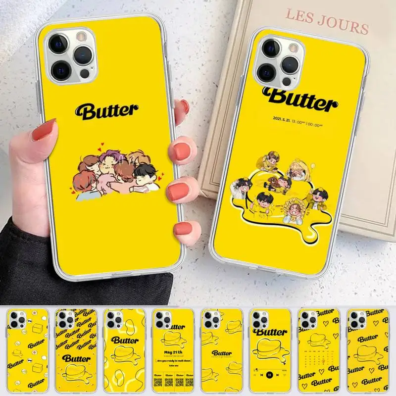 

Fashion cute kpop Butter Jung Kook and J-hope Phone Case for iPhone 11 12 13 Mini Pro Max 8 7 6 6S Plus X 5 SE 2020 XR XS Case
