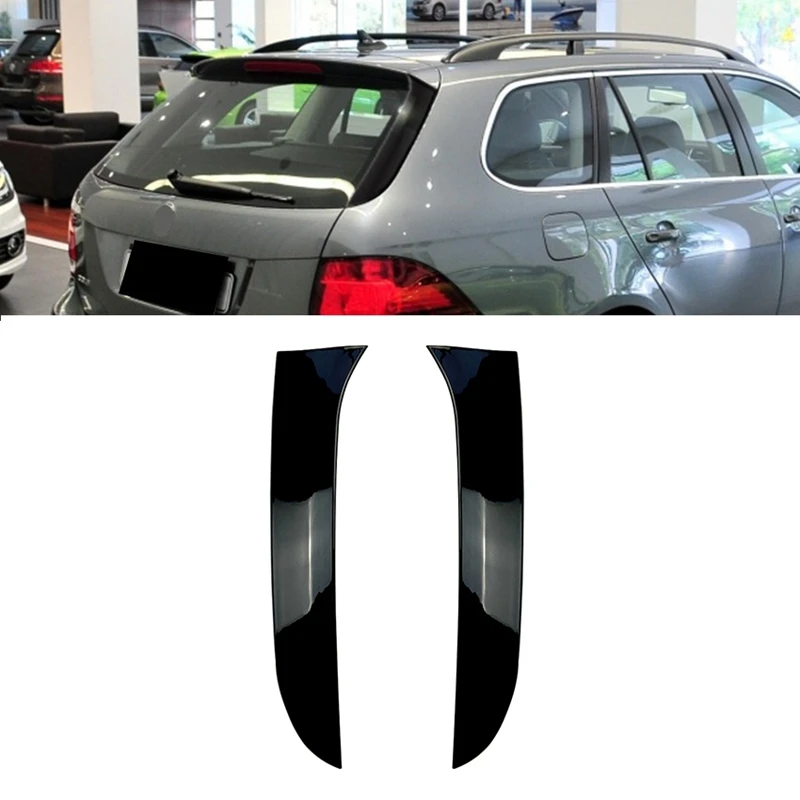 

Gloss Black Rear Side Wing Roof Spoiler Stickers Trim Cover for Golf 6 MK6 Variant Wagon