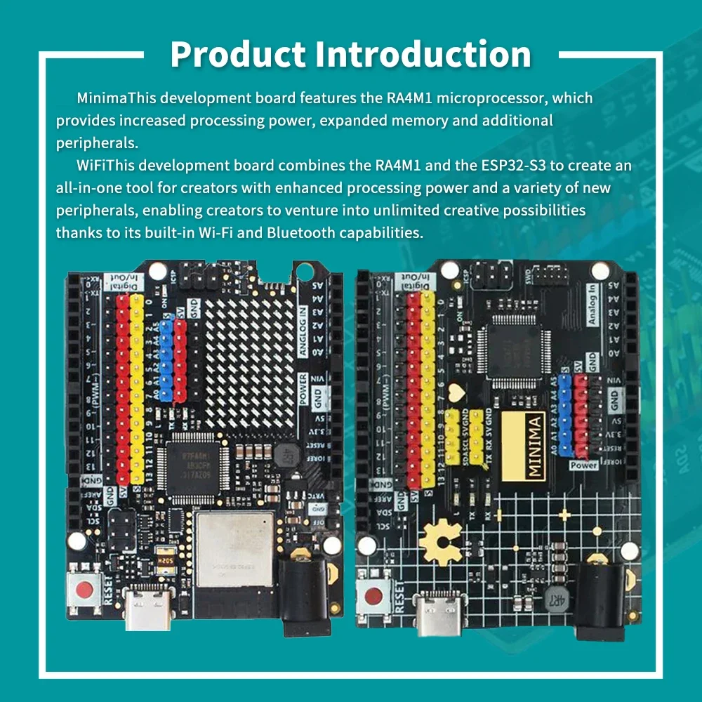 ESP32-S3 WIFI Edition Макетная плата для UNO Minima Type-C USB совместимая с контроллером обучения
