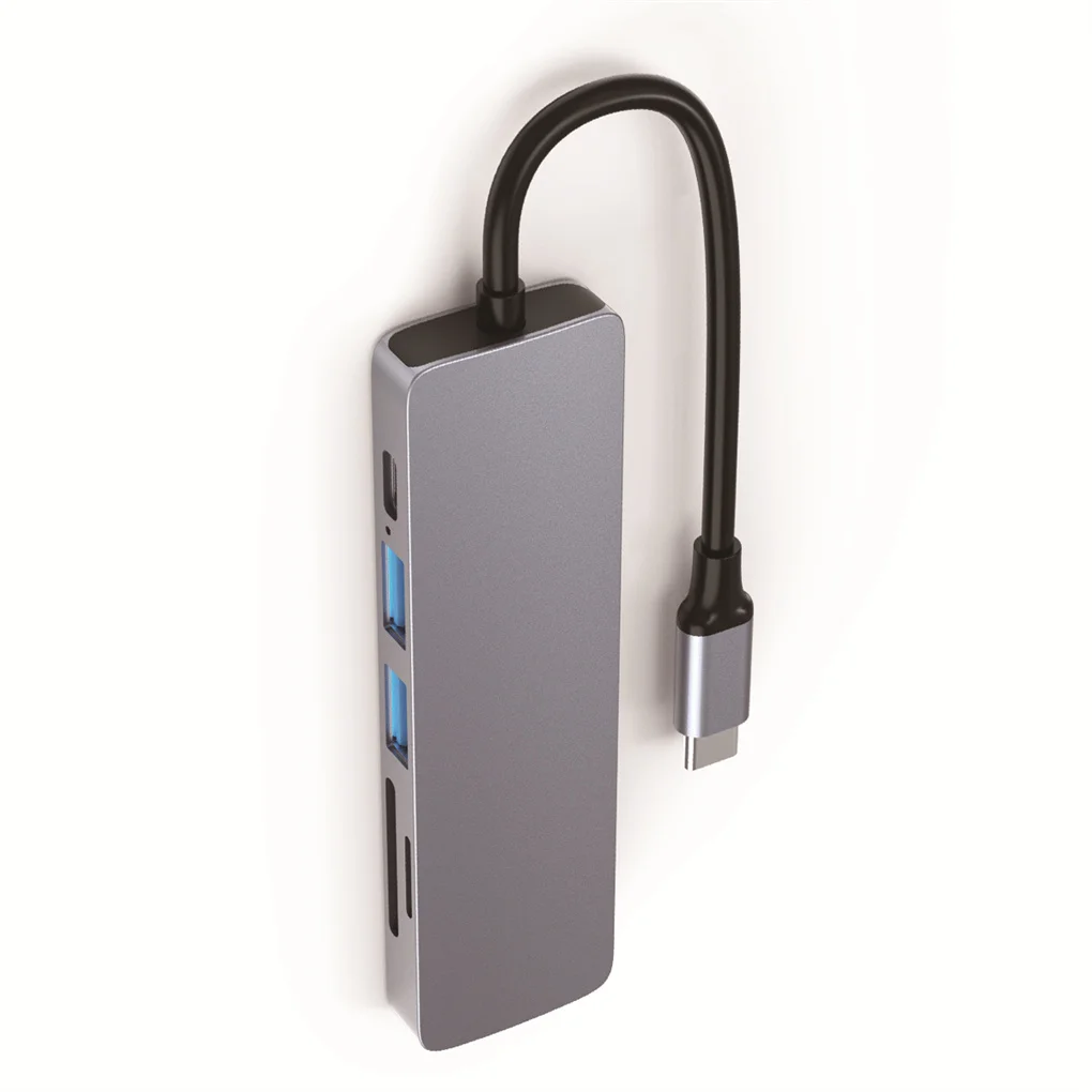 

Док-станция UBS C 6 в 1, док-станция для передачи данных, разветвитель с несколькими портами, устройство для чтения внешних карт