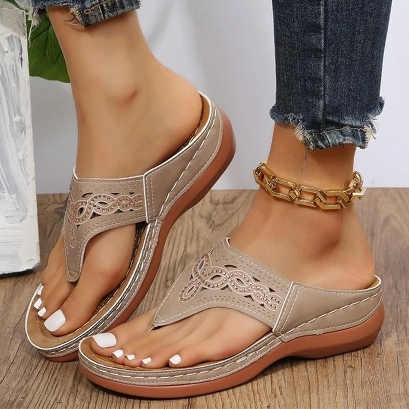 

Summer Women Flip Flops Flats Slippers 2023 New Slingback Sandals Fashion Walking Beach Shoes Casual Slides Plus Size Zapatos