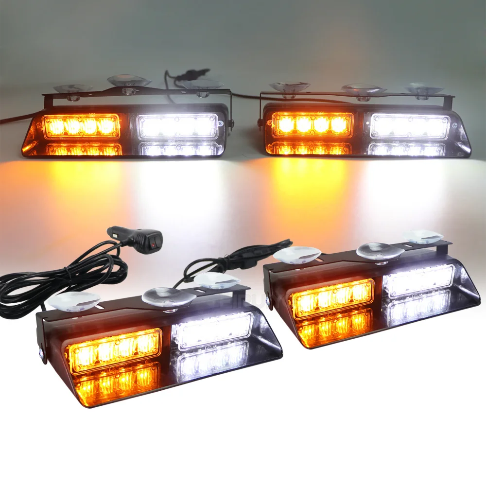 Стробоскоп автомобильный 2 в 1 лампа для экстренной вспышки 16 бусин красного