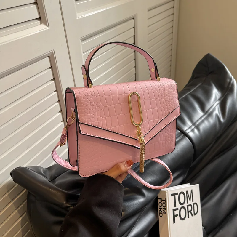 

Stone Pattern Shoulder Bag Fashion Small Square Bag for Women Pu Leather Girl Messenger Crossbody Bags Solid Color Handbag Purse