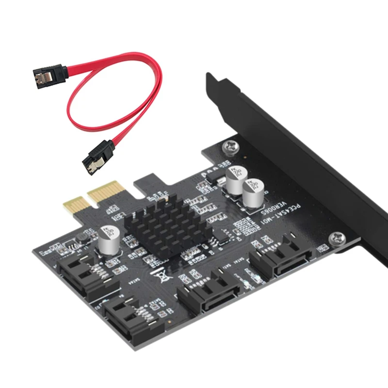 

Плата расширения SATA PCI-E4, контроллер PCI-Sata 3,0, 6G адаптер, карта расширения IPFS, жесткий диск 88SE9215
