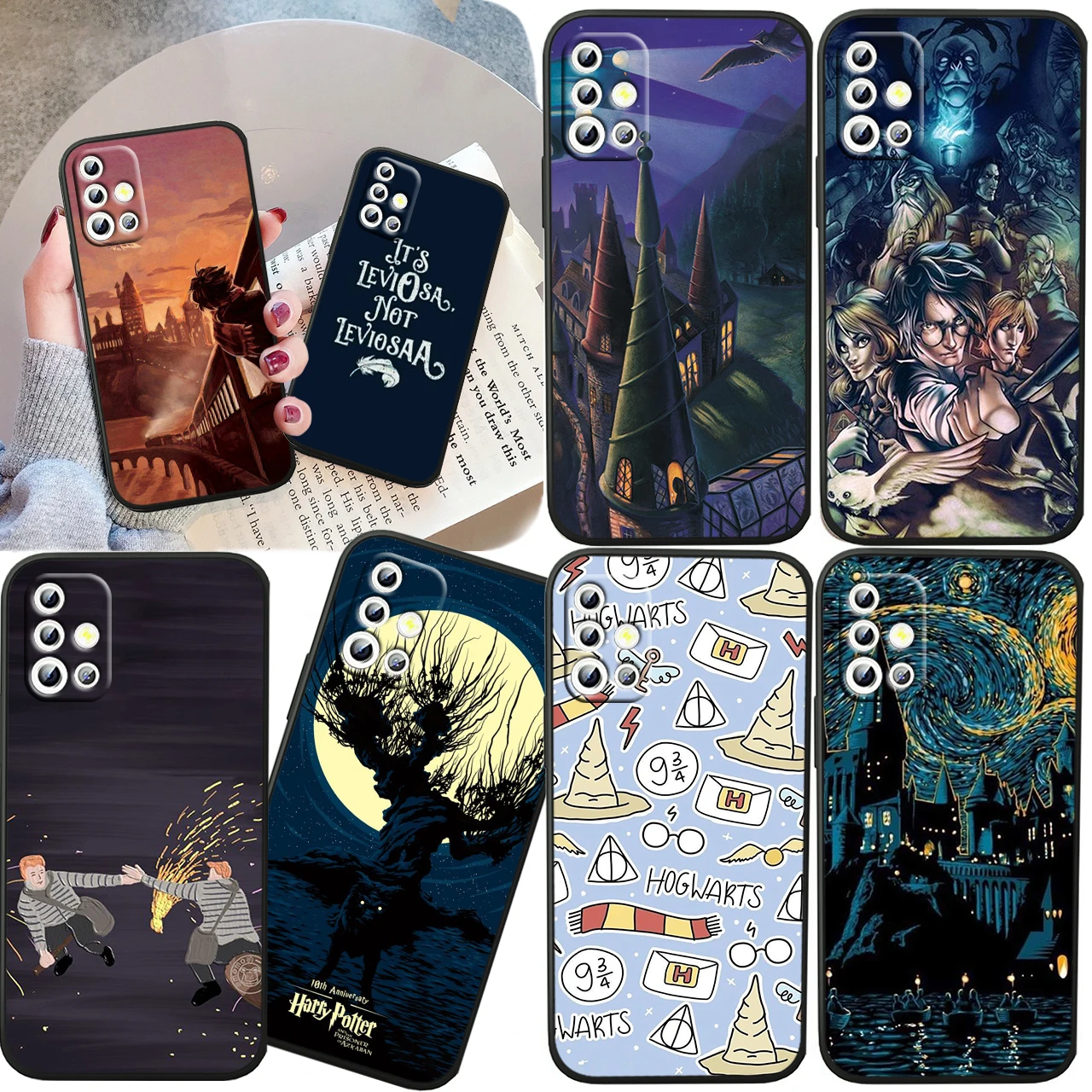 

Cartoon Harrys Potters Wand For Samsung A04 S A71 A51 A42 A41 A30 A32 A21S A12 A11 A01 A02 4G 5G Liquid Rope Phone Case