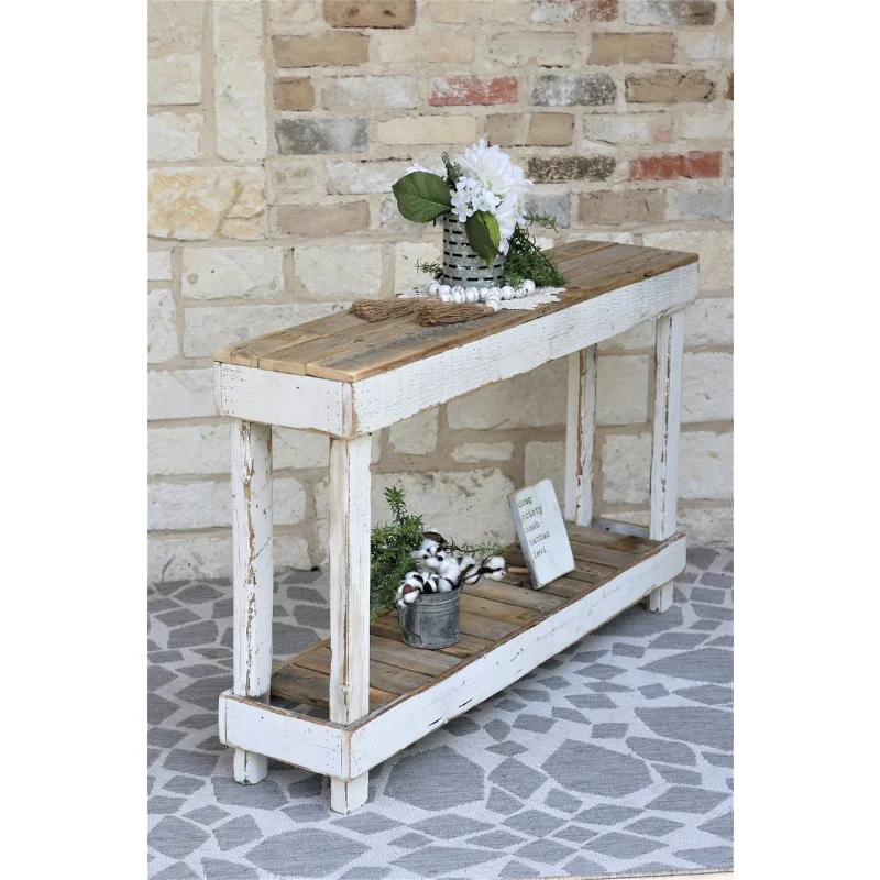 

White Luxe Combo Console Table table console entryway table