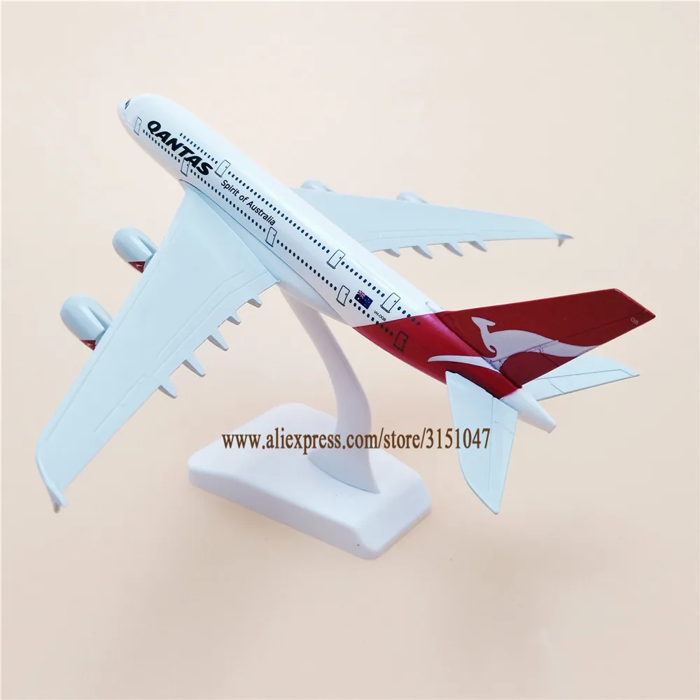 

18cm Air Qantas Spirit Of Australia Airbus 380 A380 Airlines Airplane Model Plane Model Alloy Metal Aircraft Diecast Toy Gift