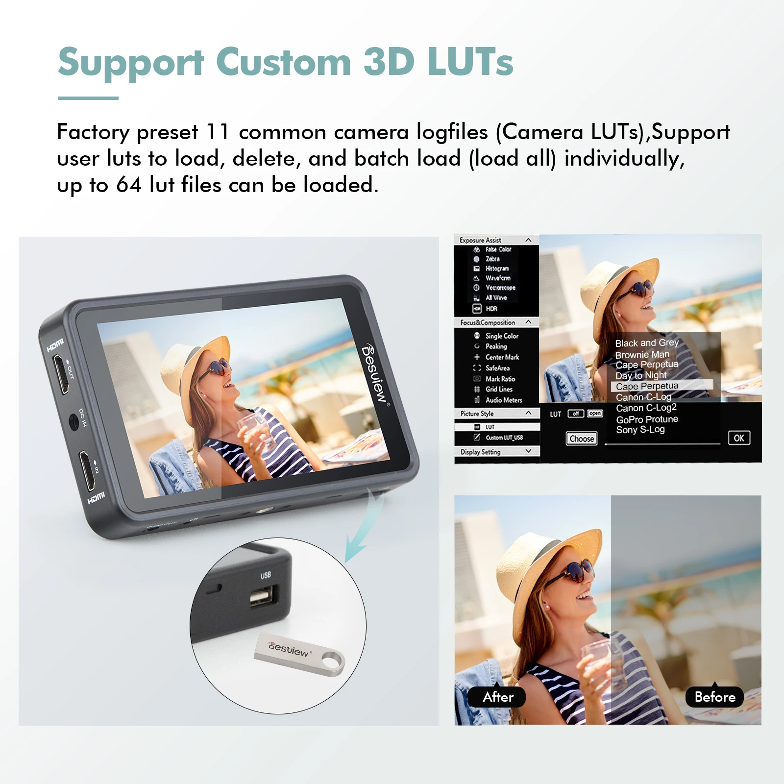 Desview Bestview R5 II R5II 4K HDMI сенсорный экран HDR 3D LUT монитор 5 дюймов Full HD 1920x108 0 IPS поле