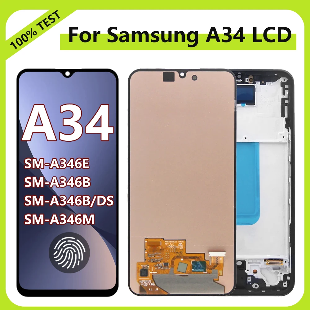 AMOLED A34 5G ЖК-экран для Samsung Galaxy A346E A346B ЖК-дисплей с дигитайзером сенсорного экрана