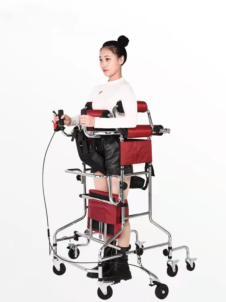 Andador de hemiplejia para personas mayores, dispositivo de rehabilitación de ayuda para caminar, estante de marco de pie para caminar de las extremidades inferiores