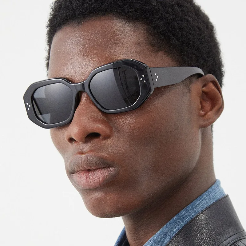 

Новинка 2023, маленькая оправа, Винтажные Солнцезащитные очки для мужчин и женщин, модные многоугольные Квадратные Солнцезащитные очки, брендовые простые зеркальные очки